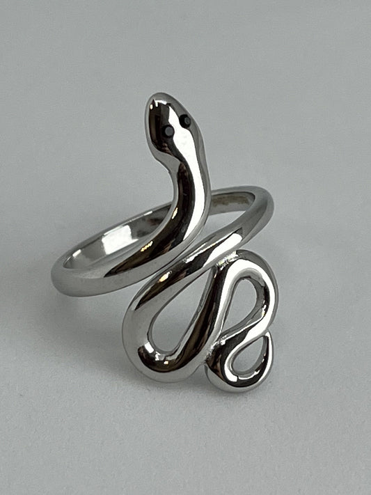 Adjustable snake ring - Gold & Silver
